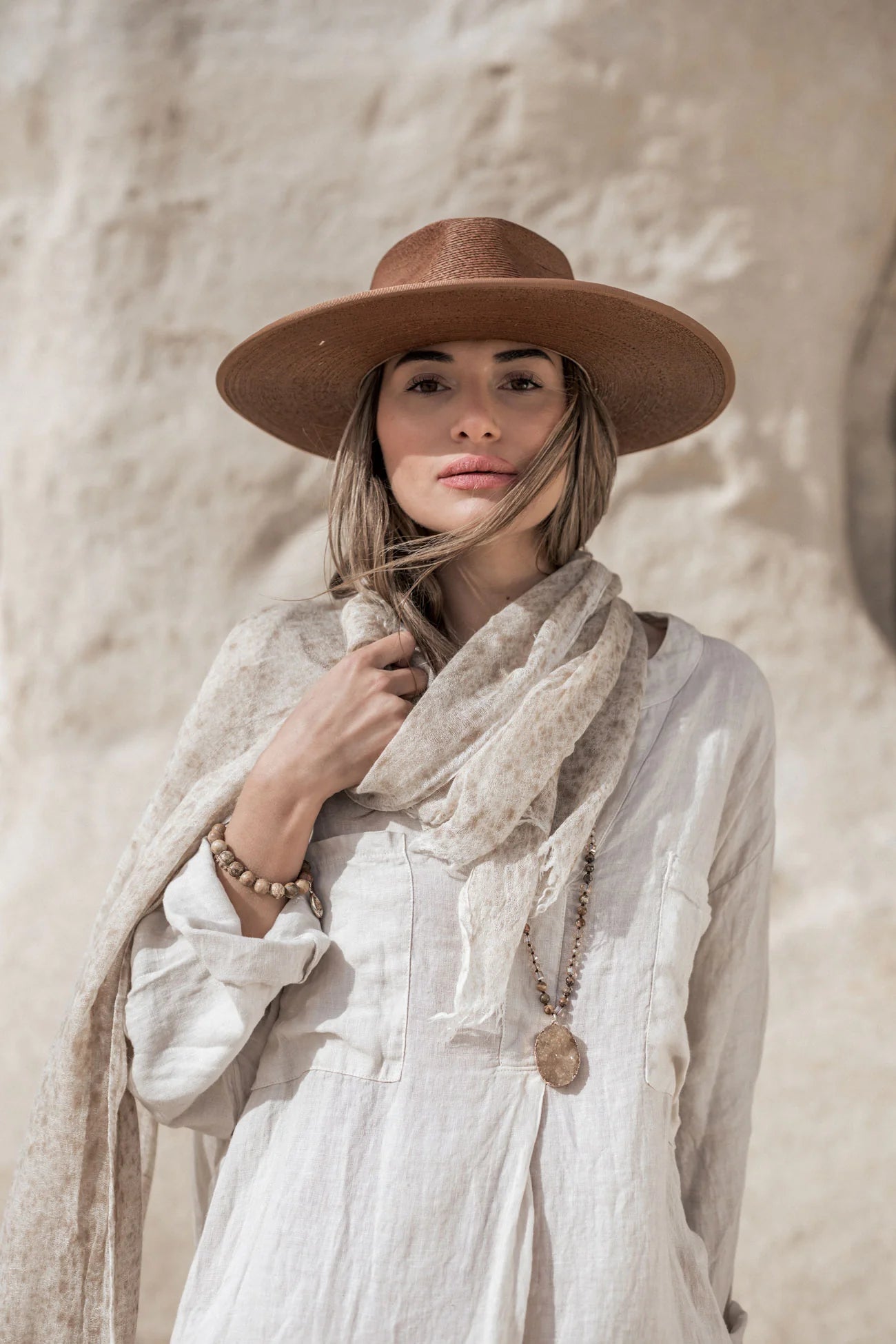 BELMONT Leinenkaftan, Sand