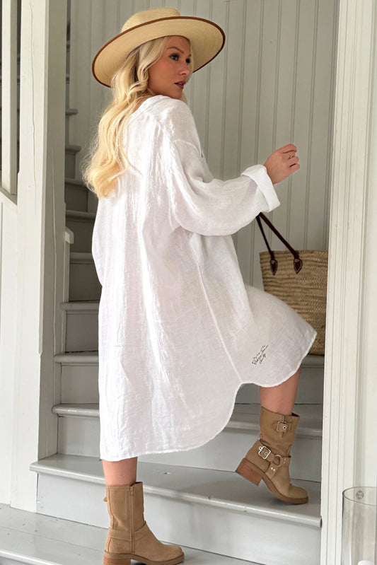 BELMONT Leinenkaftan, weiß