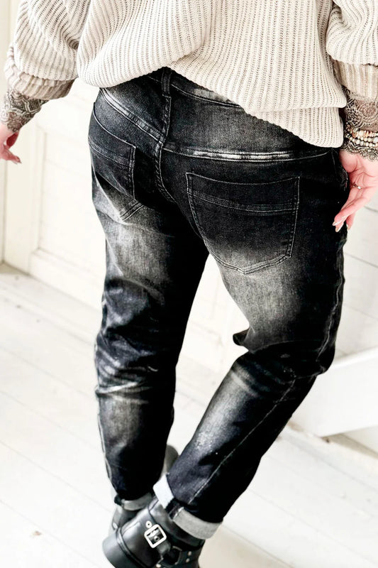 OPEN YOUR HEART JEANS - grey denim (black)