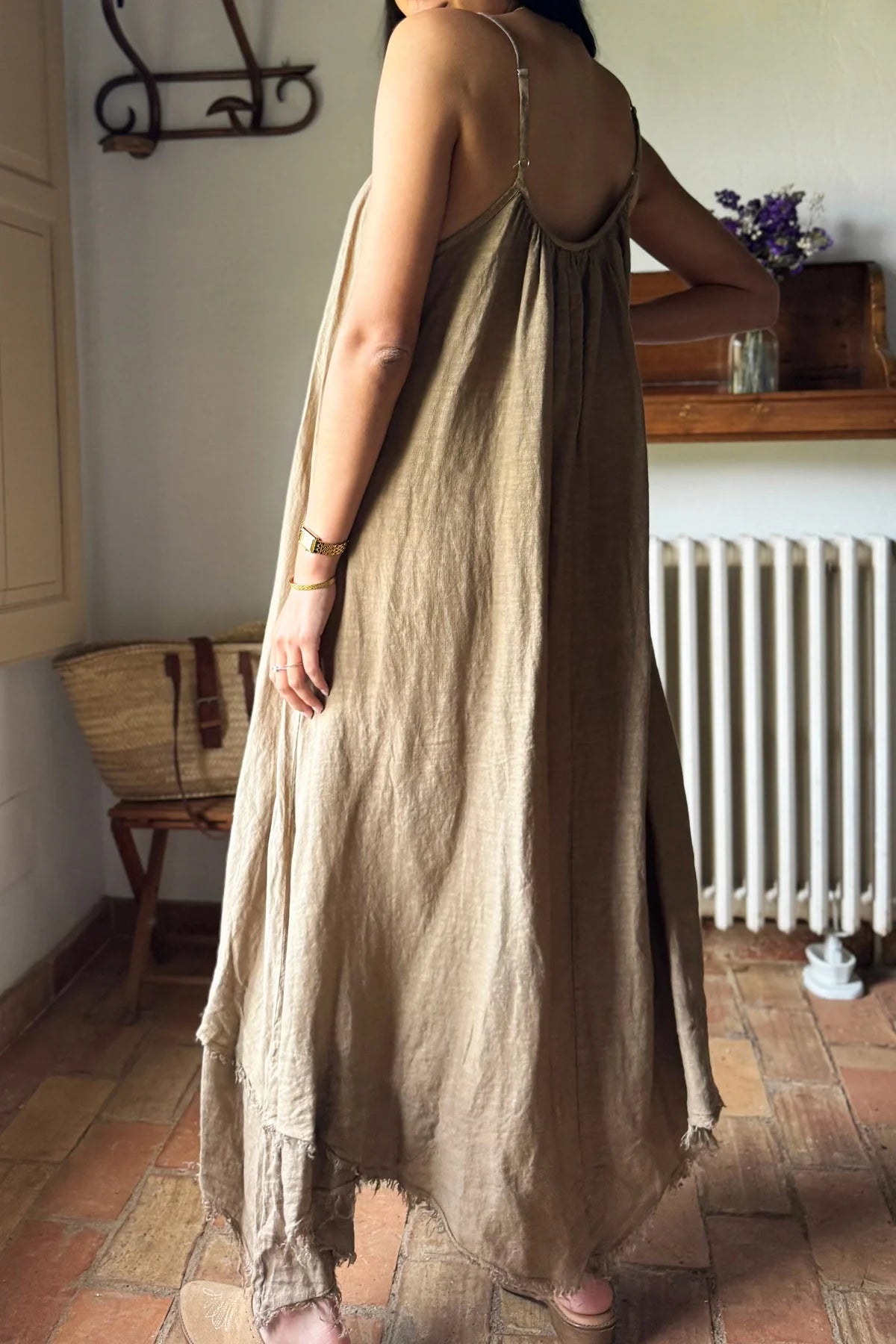 PALMANOVA LEINEN KLEID, Savanna