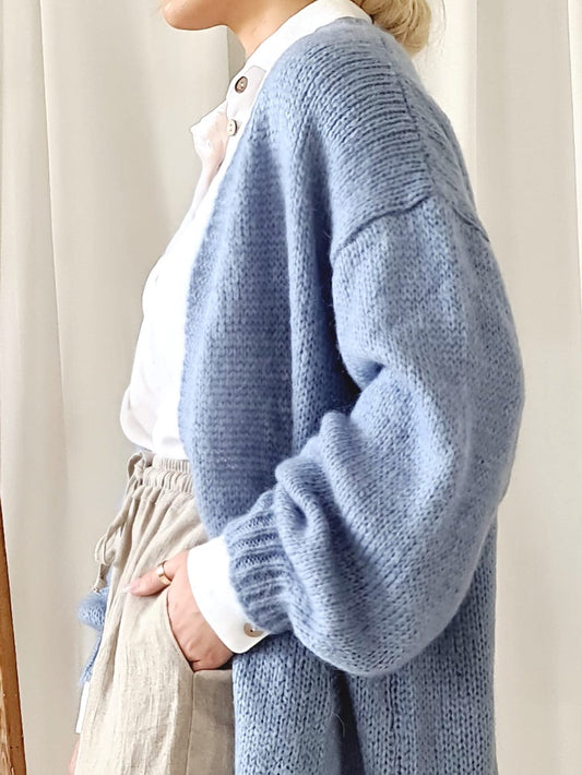 CHESTNUT CARDIGAN BLUE INDIGO