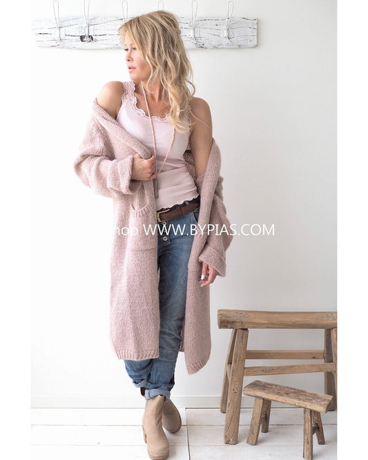 SLOWLY MORNING CARDIGAN, ROSEWINE