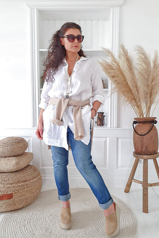 ANOTHER DAY LEINEN-BLUSE