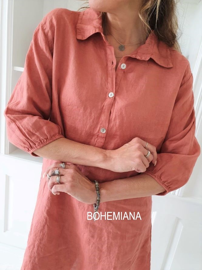 ANTICA LEINEN-TUNIKA