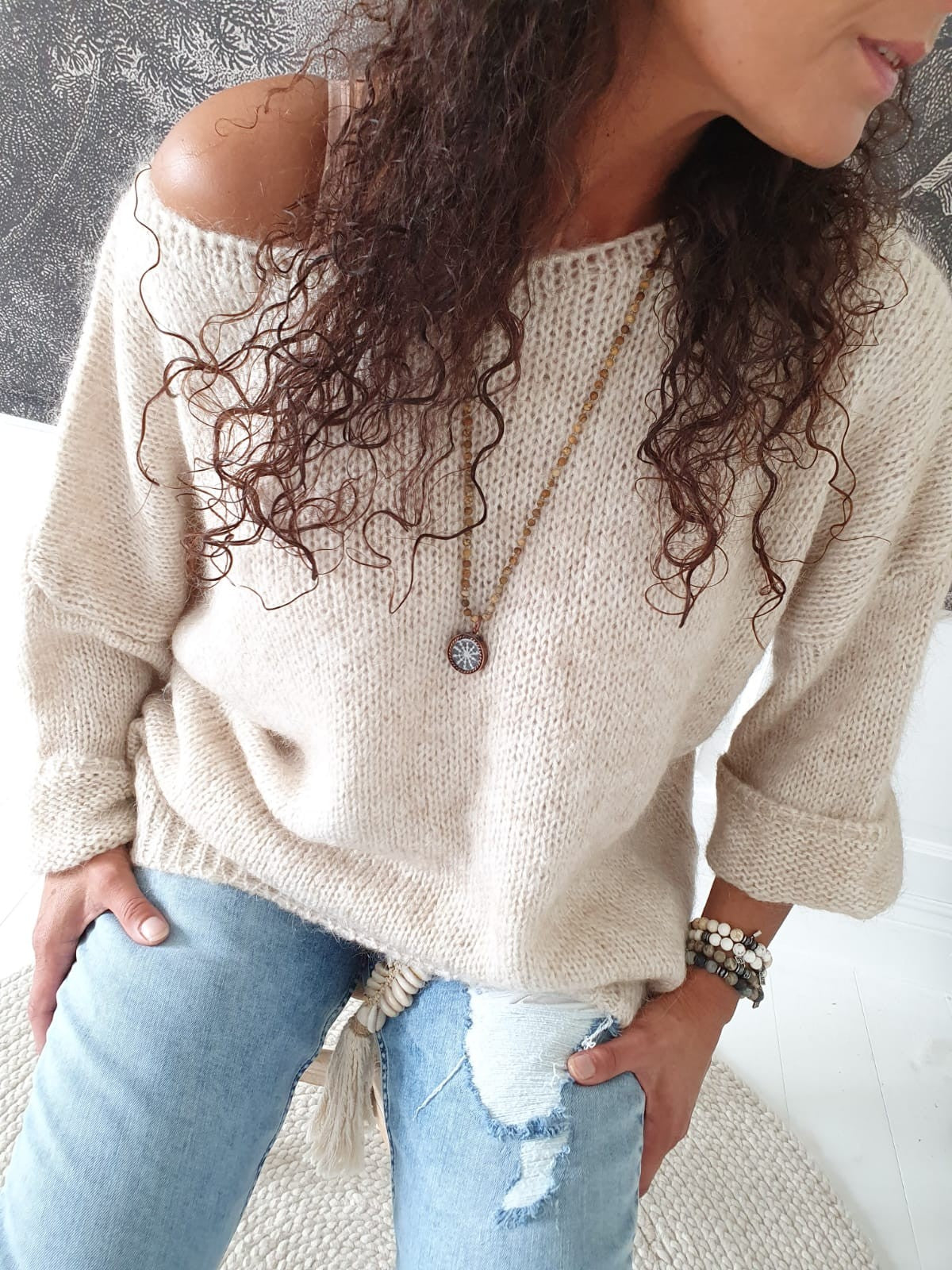 TAMMY MOHAIR PULLOVER, OFF WHITE
