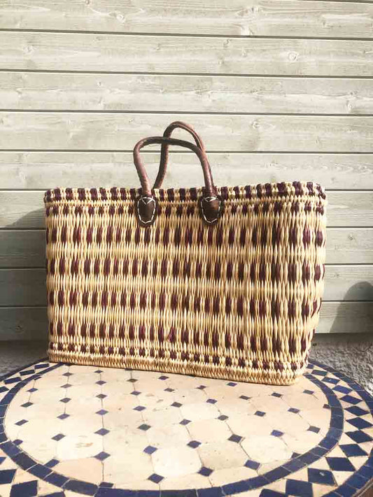 STROHTASCHE, MARKTKORB, FARBIG