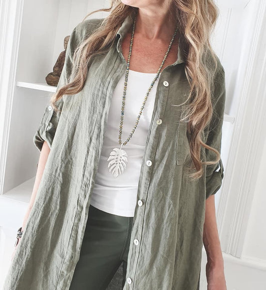 FOOL FOR LOVE LEINEN-TUNIKA