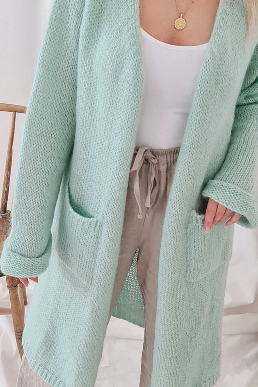 SLOWLY MORNING CARDIGAN, MINT GRÜN