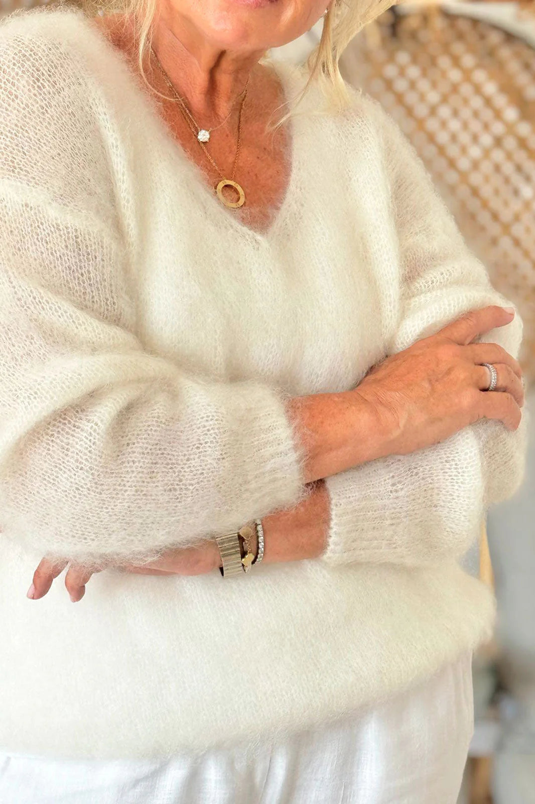 Mohair Heaven- Pullover White