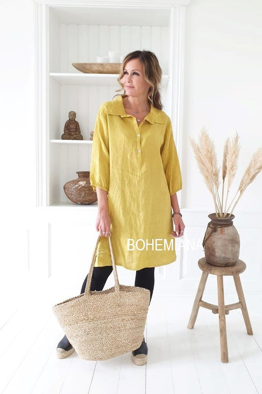 ANTICA LEINEN-TUNIKA